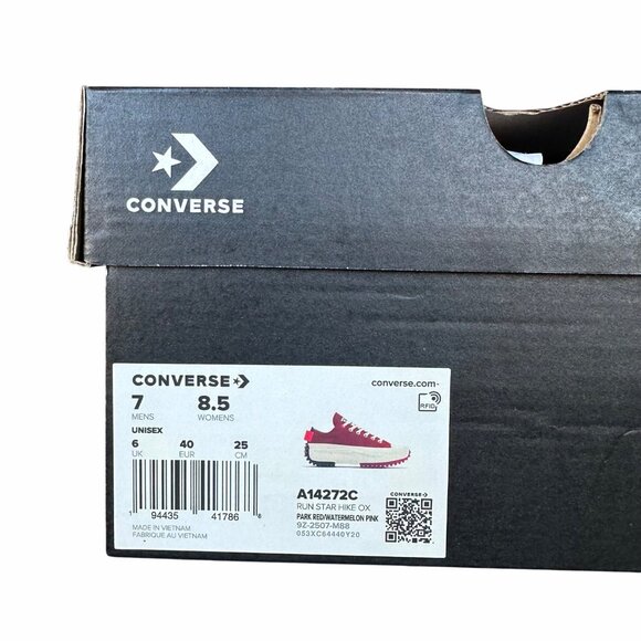 ❤️Converse Run Star Hike Platform Park Red 8.5 Womens Shoes Sneaker Red A14272C - Picture 9 of 11